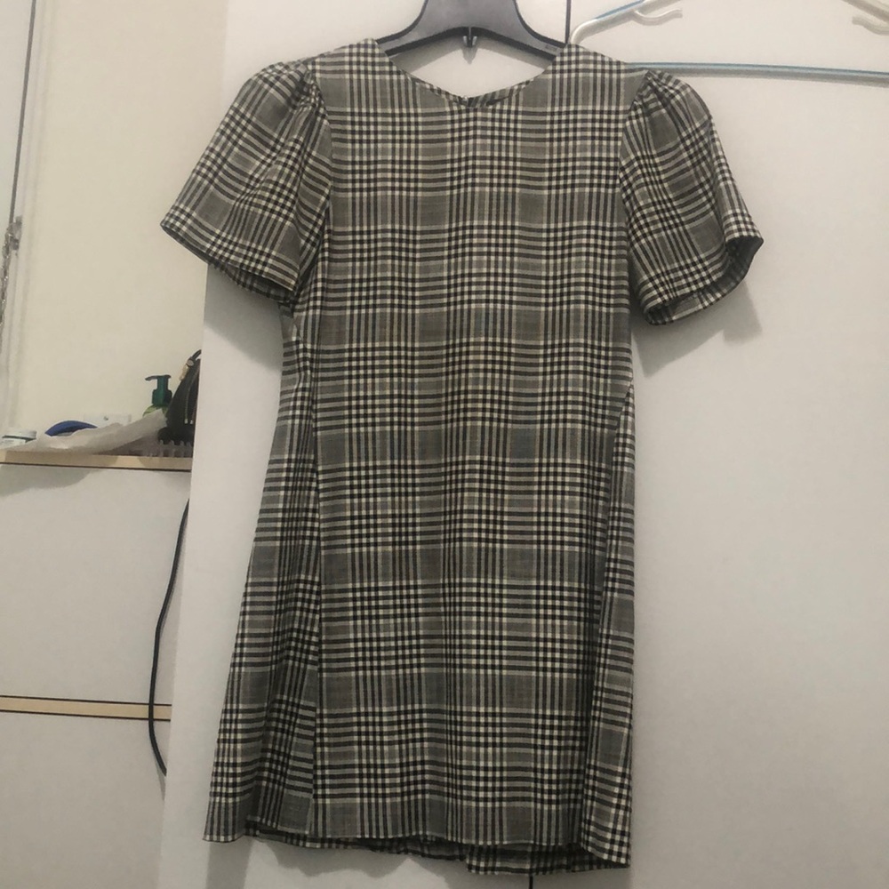 Zara black plaid dress